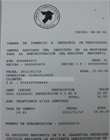 Recibo de presentación comerciante individual